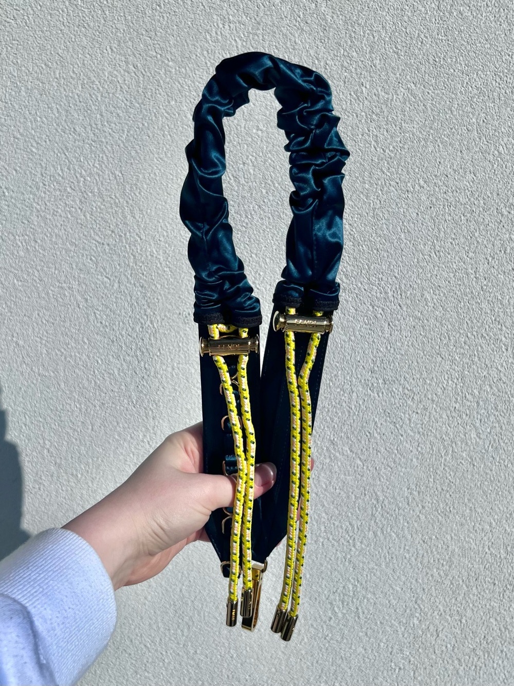 Fendi chaos satin shoulder strap